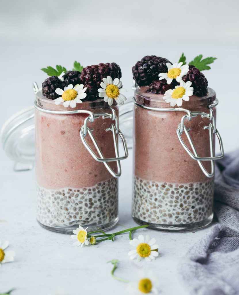 Smoothie mures graines de chia