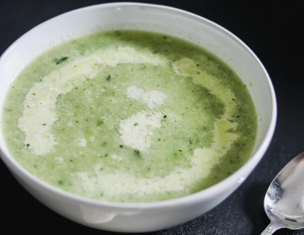 soupe de concombre menthe froide aperitif confinement