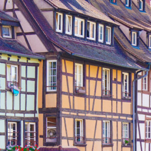 Häuser des alten Viertels Petite-France in Straßburg im Grand Est