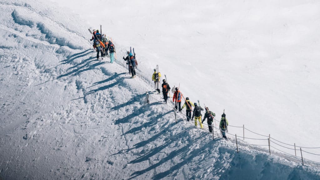 Descente Grand Envers Aiguille du Midi