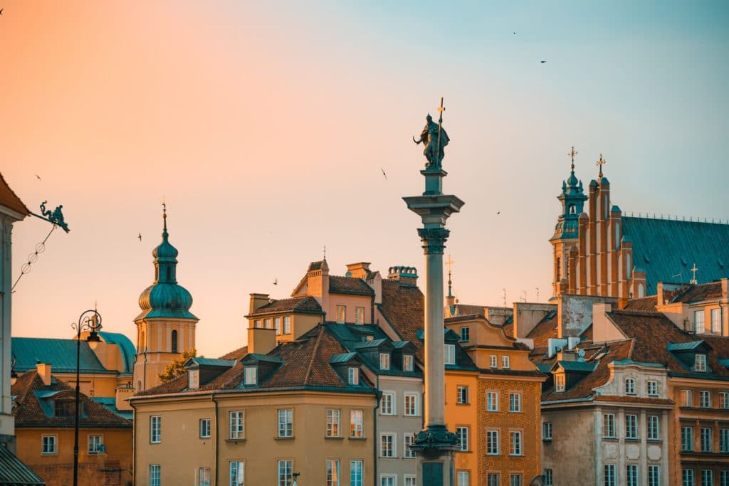 Skyline von Warschau in Polen