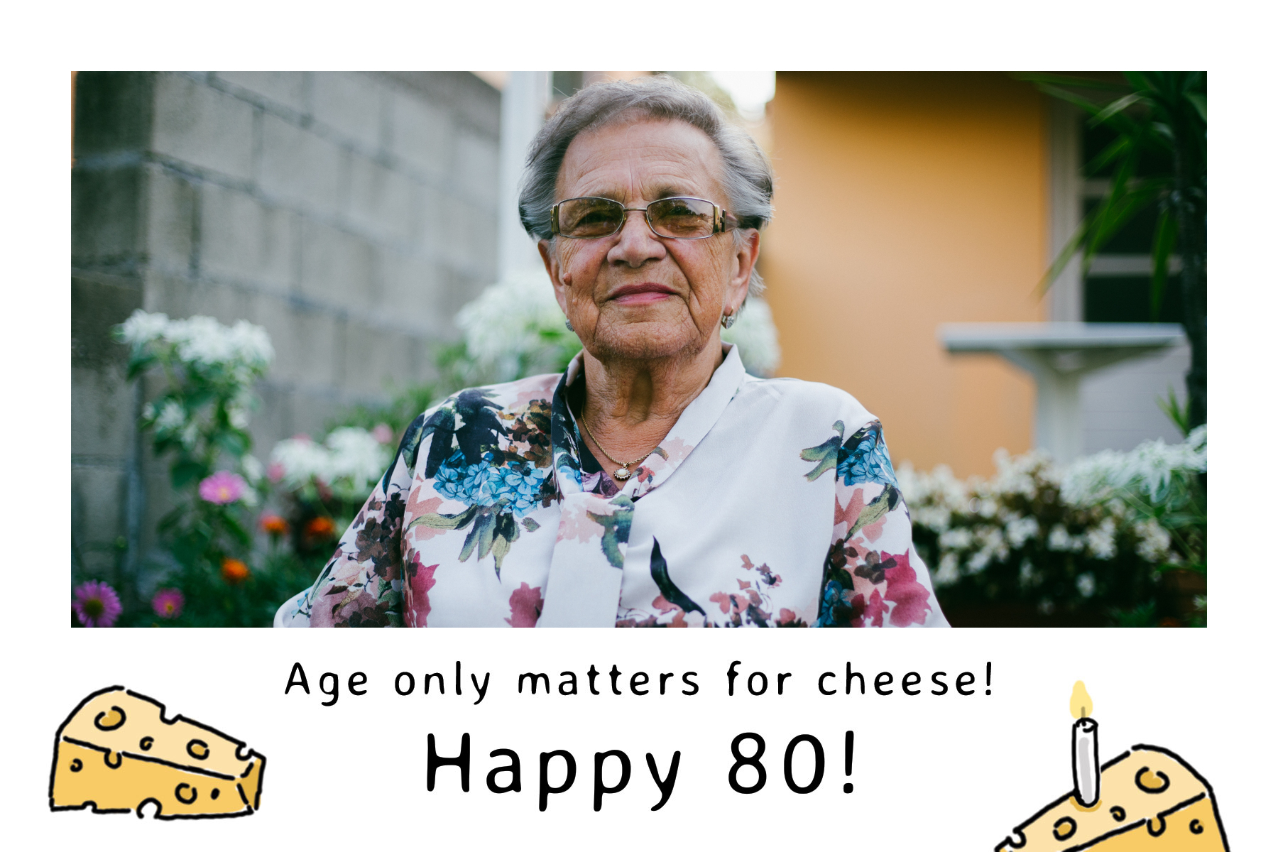 80 years old illustration